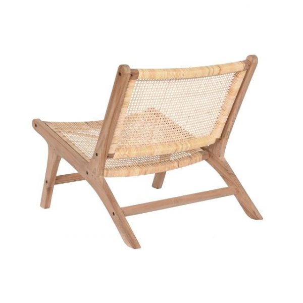 SILLA TECA RATAN 65X80X68 NATURAL - Imagen 2