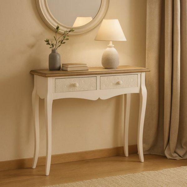 CONSOLA 2 CAJONES TENNY 90X30X78CM