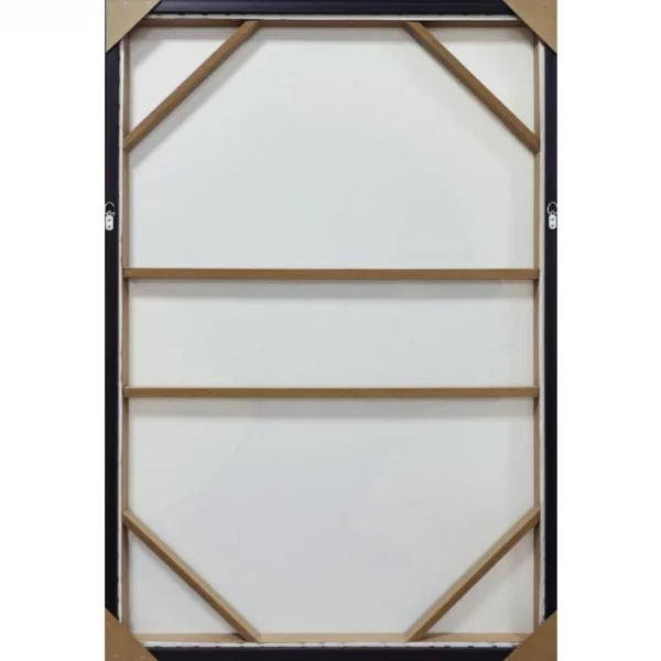 CUADRO LIENZO PS 83X4X123 AJEDREZ PINTADO MANO - Imagen 4