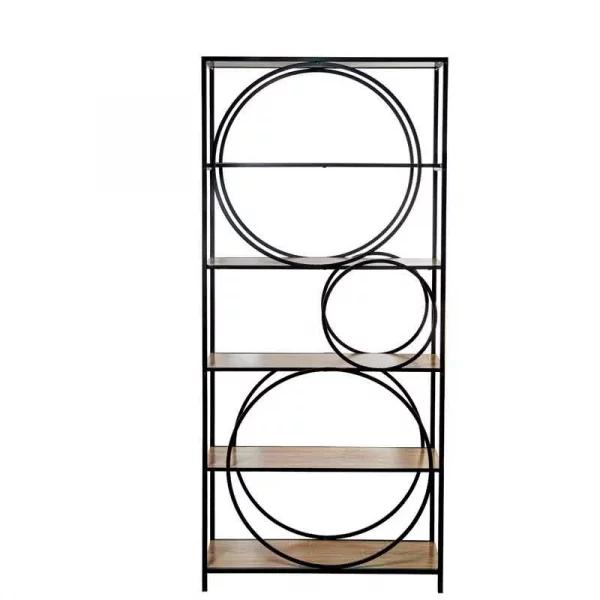 ESTANTERIA METAL C/6 BALDAS MADERA DM 80X33X180CM