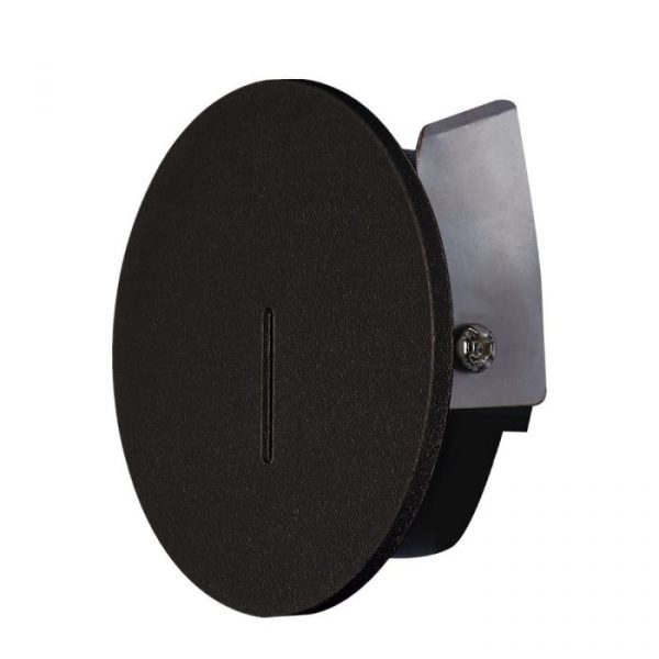 BAÑADOR PARED LED 3W 3000K SOTAVENTO REDONDO NEGRO 9290 MANTRA