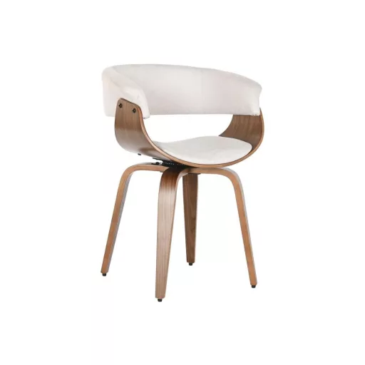 SILLA POLIESTER NOGAL 61X46X78 GIRATORIA BEIGE
