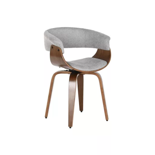 SILLA POLIESTER NOGAL 61X46X78 GIRATORIA GRIS