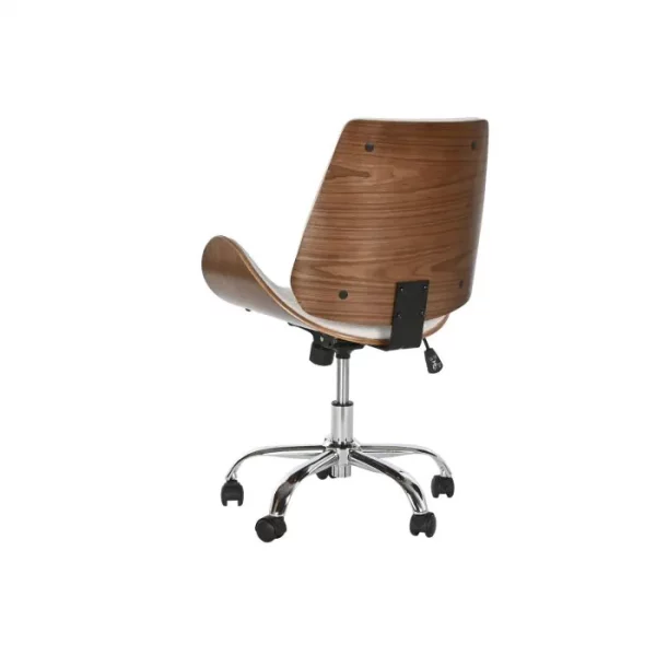 SILLA POLIESTER NOGAL 52X58,5X98 AJUSTABLE CROMADO - Imagen 2
