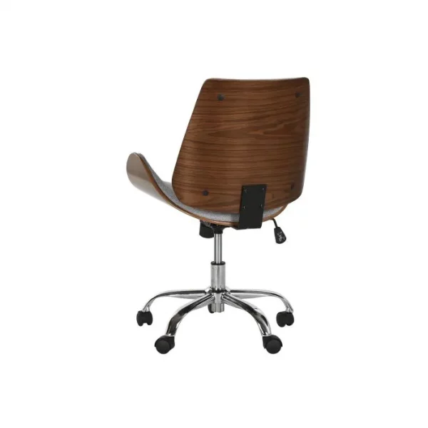 SILLA POLIESTER NOGAL 52X58,5X98 AJUSTABLE CROMADO - Imagen 2