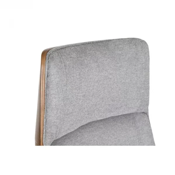 SILLA PU NOGAL 60X65,5X118 AJUSTABLE CROMADO GRIS - Imagen 5