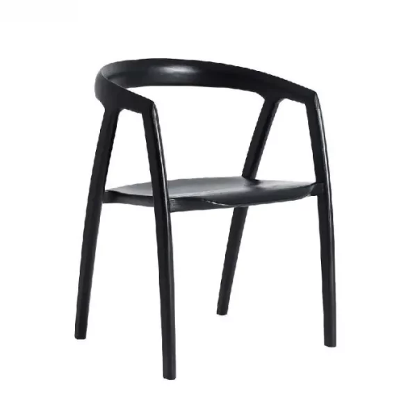 SILLA HASLOCH NEGRO MADERA OLMO 42X47X77CM