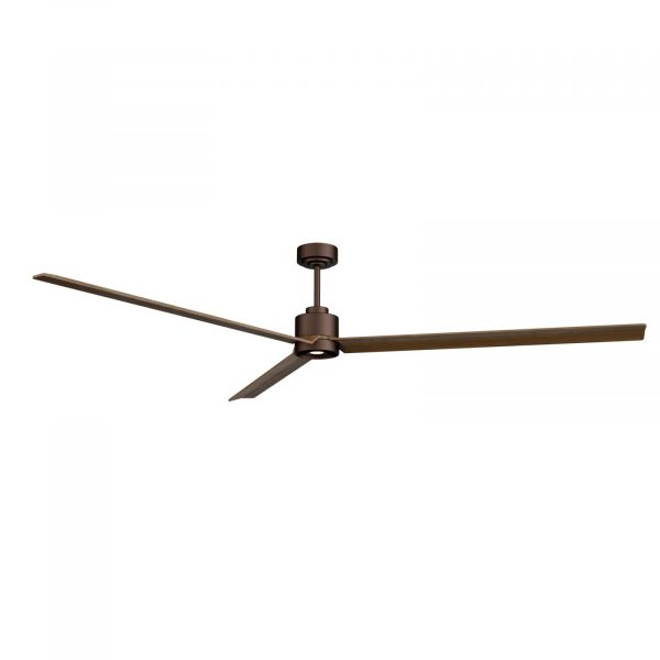 SULION ANNE XXL VENTILADOR LED MARRON OXIDO MADERA OSCURA