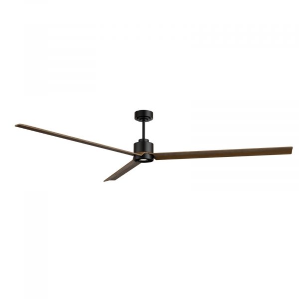 SULION ANNE XXL VENTILADOR LED NEGRO MADERA OSCURA
