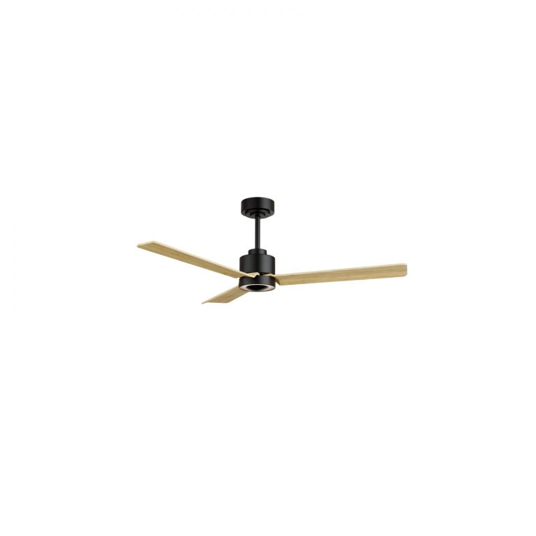 SULION ANNE VENTILADOR LED NEGRO MADERA CLARA