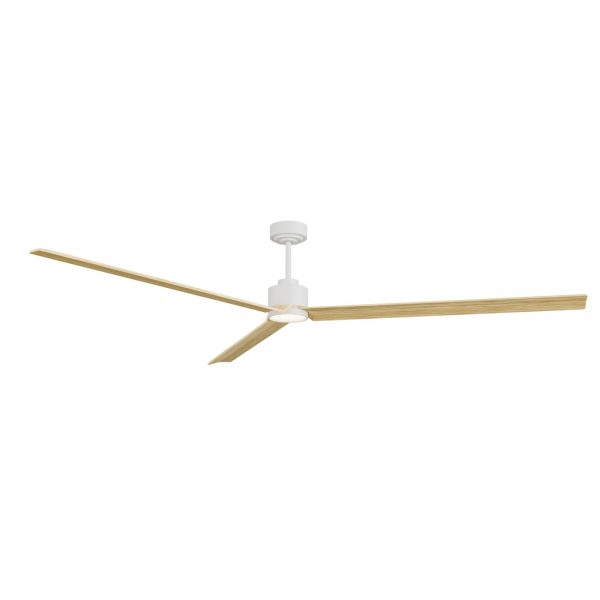 SULION ANNE XXL VENTILADOR LED BLANCO MADERA CLARA