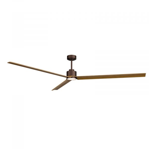 SULION ANNE XXL VENTILADOR LED MARRON OXIDO MADERA MEDIA