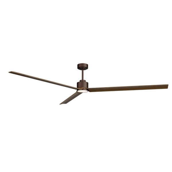 SULION ANNE XXL VENTILADOR LED MARRON OXIDO MADERA OSCURA