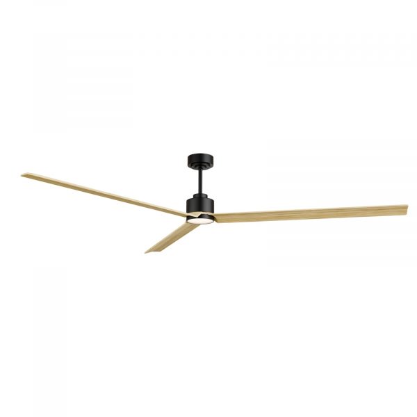 SULION ANNE XXL VENTILADOR LED NEGRO MADERA CLARA