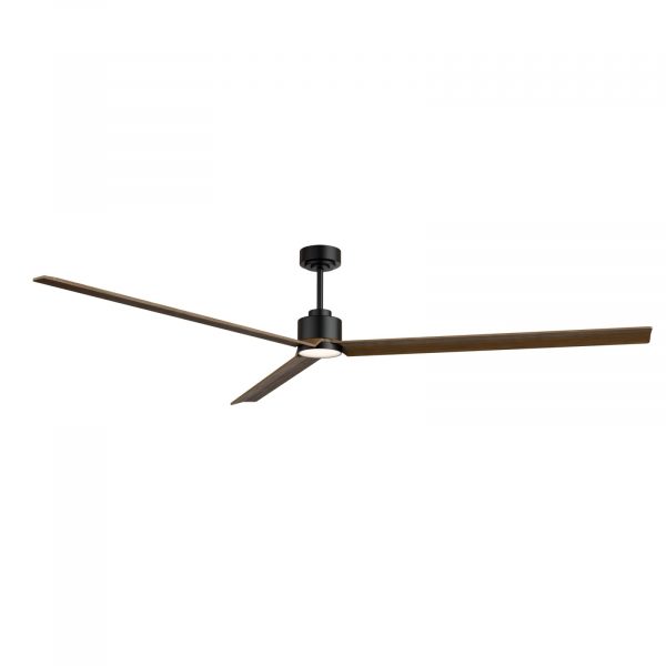 SULION ANNE XXL VENTILADOR LED NEGRO MADERA OSCURA