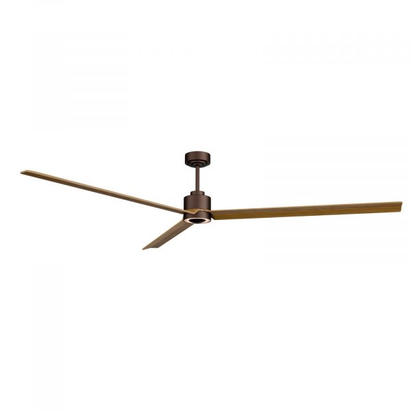SULION ANNE XXL VENTILADOR LED MARRON OXIDO MADERA MEDIA