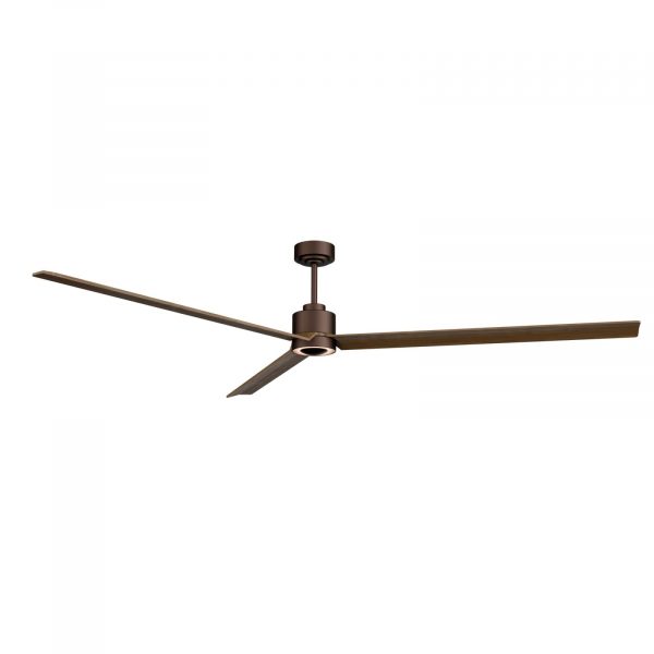 SULION ANNE XXL VENTILADOR LED MARRON OXIDO MADERA OSCURA