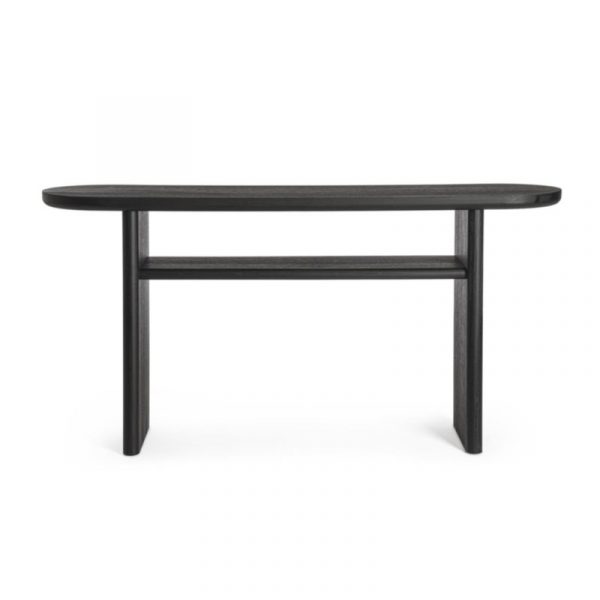 CONSOLA EMPIRE OVALO NEGRO 160X40X80CM