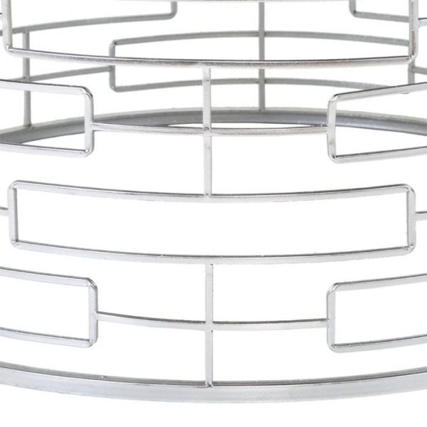BANQUETA REDONDA TERCIOPELO NEGRO METAL PLATEADO D91,5X47 - Imagen 4