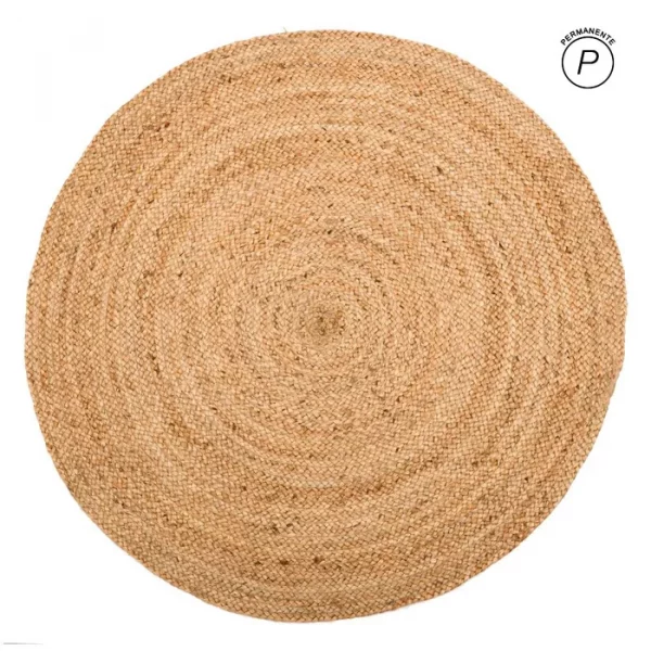 ALFOMBRA NATURAL YUTE DECORACIÓN 200 X 200 X 1 CM