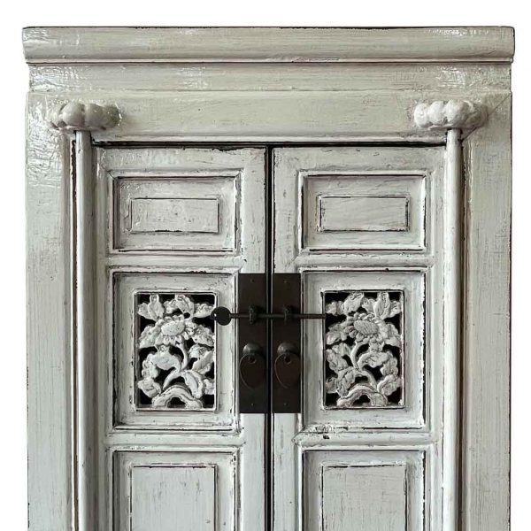 ARMARIO BOTELLERO MADERA BLANCO 55X45X170CM - Imagen 4