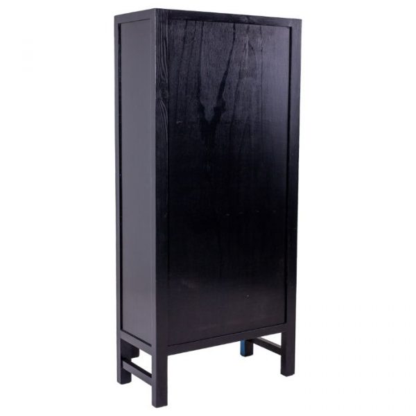 ARMARIO MADERA AZUL PINTADO A MANO 80X38.5X174.5CM - Imagen 5