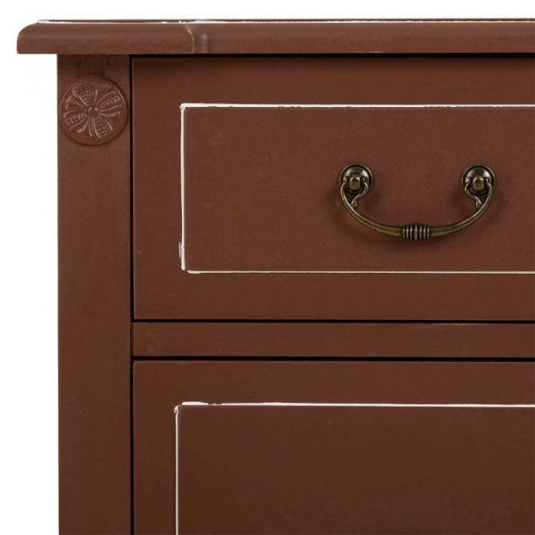 COMODA MADERA RATAN MARRÓN 88X38X72CM - Imagen 6