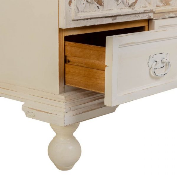 APARADOR MADERA BLANCO 115X43X110CM - Imagen 5