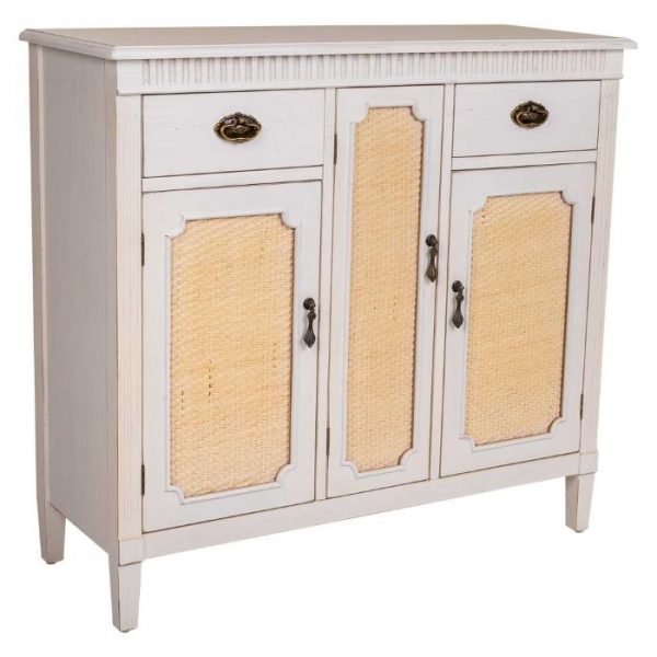 APARADOR MADERA 3 PUERTAS 2 CAJONES 95X36X88CM - Imagen 2