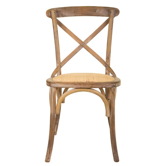 SILLA MADERA ASIENTO DE RATAN 44X42X46/88CM - Imagen 3