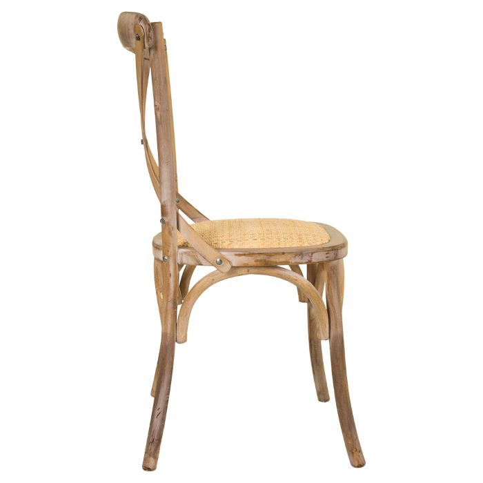 SILLA MADERA ASIENTO DE RATAN 44X42X46/88CM - Imagen 4