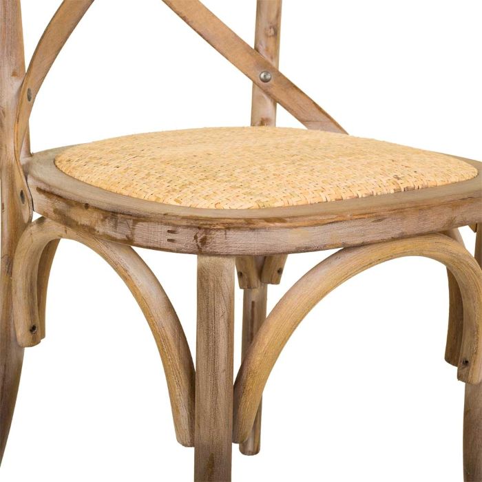 SILLA MADERA ASIENTO DE RATAN 44X42X46/88CM - Imagen 6