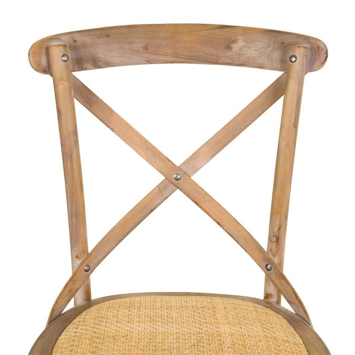 SILLA MADERA ASIENTO DE RATAN 44X42X46/88CM - Imagen 7