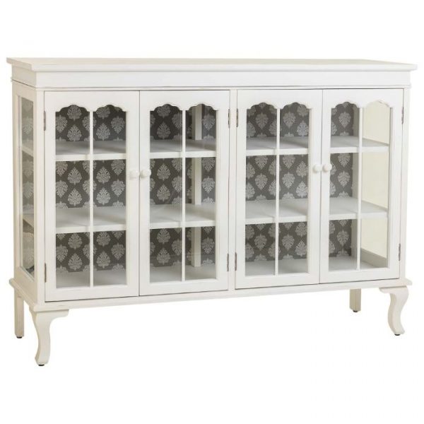 APARADOR MADERA 4 PUERTAS BLANCO 142,5X40,5X101,5CM