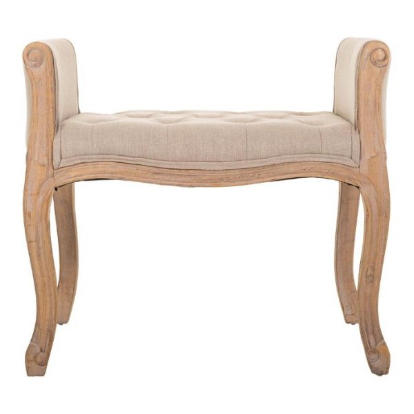 BANCO DE MADERA BEIGE 71X 48X45/60CM - Imagen 2