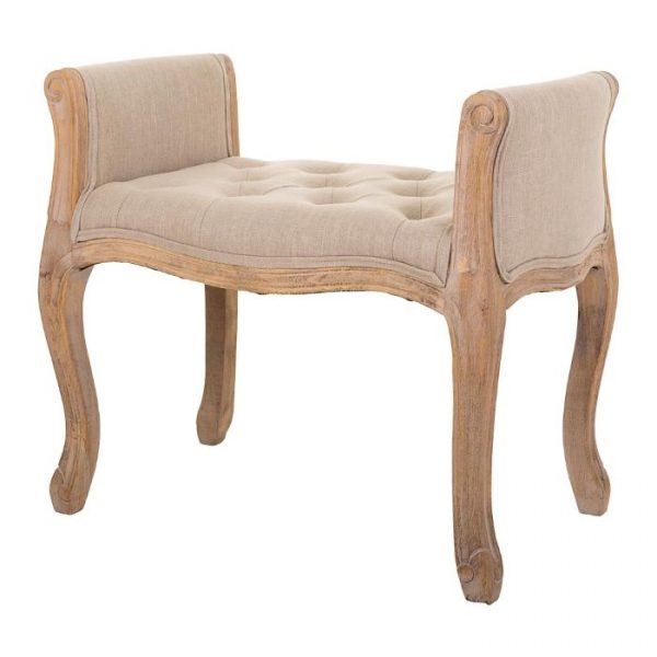 BANCO DE MADERA BEIGE 71X 48X45/60CM - Imagen 4