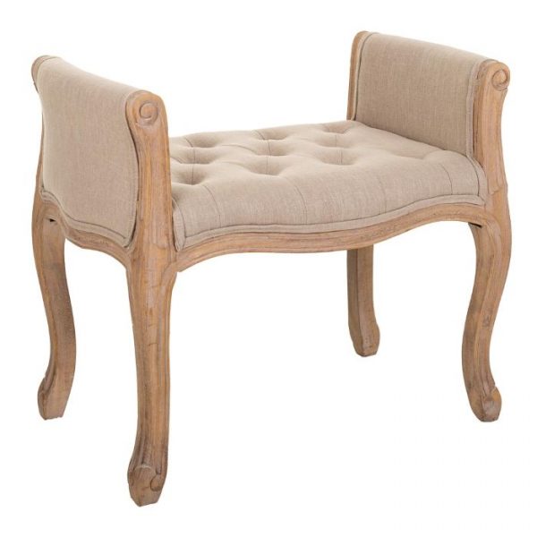 BANCO DE MADERA BEIGE 71X 48X45/60CM