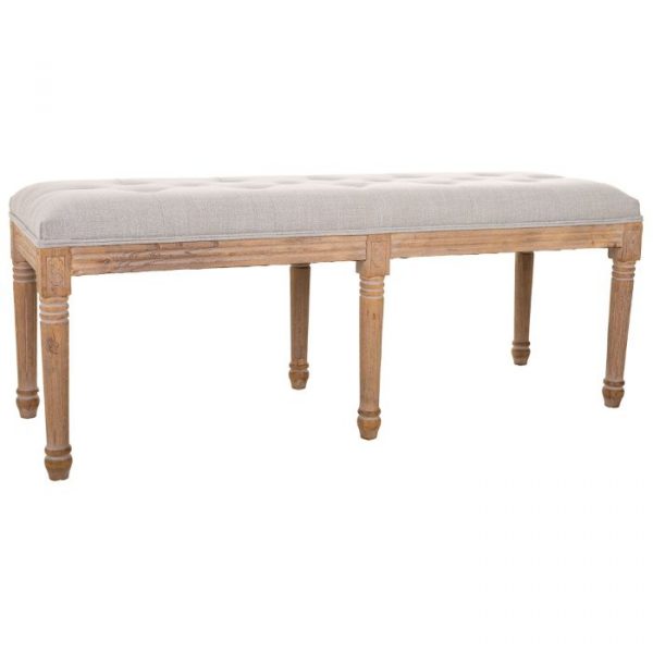 BANQUETA DE MADERA MARRÓN 122X41X48CM