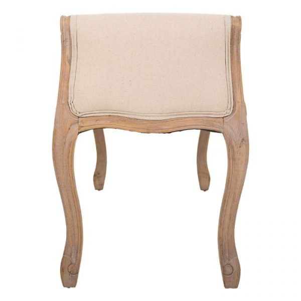 BANQUETA DE MADERA COLOR CREMA 113X48X45/60CM - Imagen 5