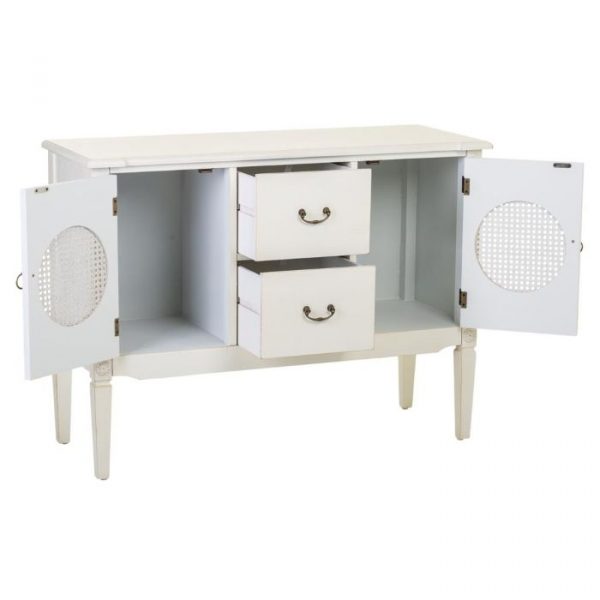 RECIBIDOR MADERA BLANCO 106X40X78CM - Imagen 3