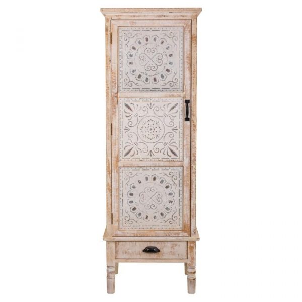 ARMARIO MADERA TALLADA 1 PUERTA 1 CAJON 55X36X160CM - Imagen 2