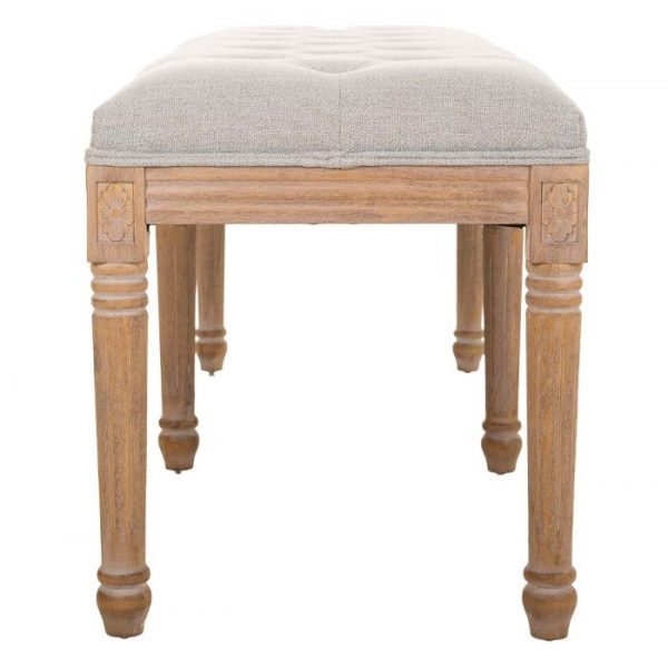 BANQUETA DE MADERA MARRÓN 122X41X48CM - Imagen 3