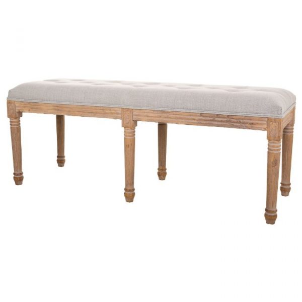 BANQUETA DE MADERA MARRÓN 122X41X48CM - Imagen 4