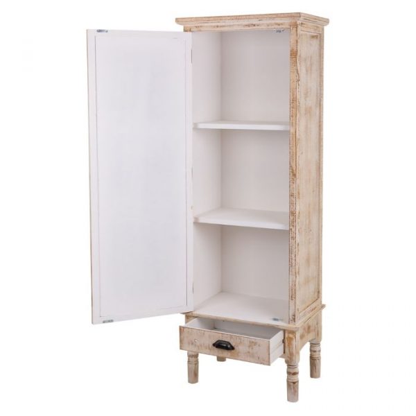 ARMARIO MADERA TALLADA 1 PUERTA 1 CAJON 55X36X160CM - Imagen 3