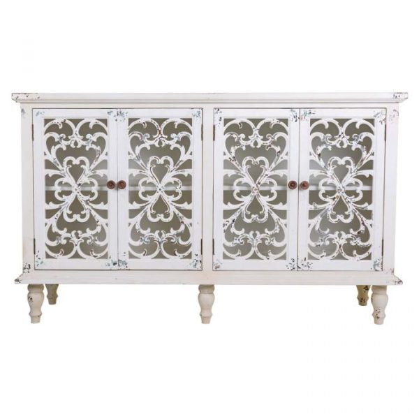 APARADOR DE MADERA 4 PUERTAS 152X40X91CM