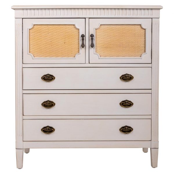 COMODA MADERA 2 PUERTAS 3 CAJONES 82X36X90CM - Imagen 4