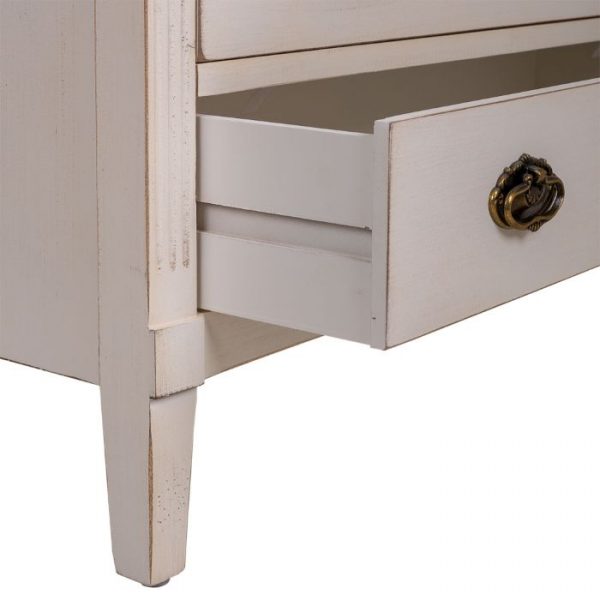 COMODA MADERA 2 PUERTAS 3 CAJONES 82X36X90CM - Imagen 5
