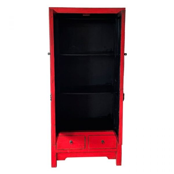 ARMARIO DE MADERA ROJO 81X41X180CM - Imagen 3