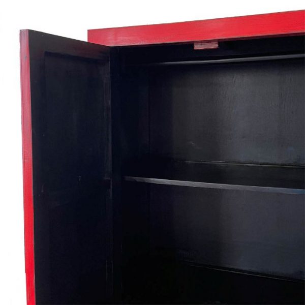 ARMARIO DE MADERA ROJO 81X41X180CM - Imagen 6