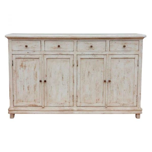 APARADOR MADERA MANGO BLANCO 160X40X100CM